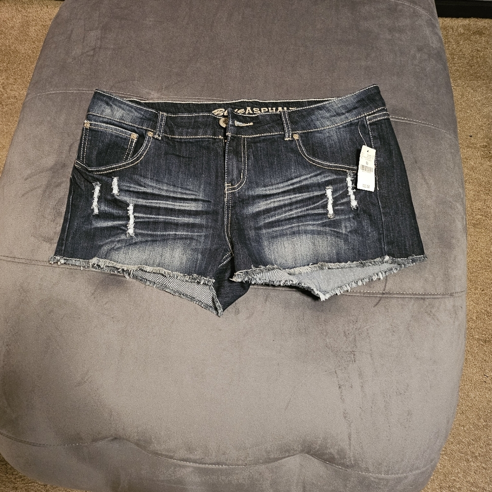 Denim booty shorts